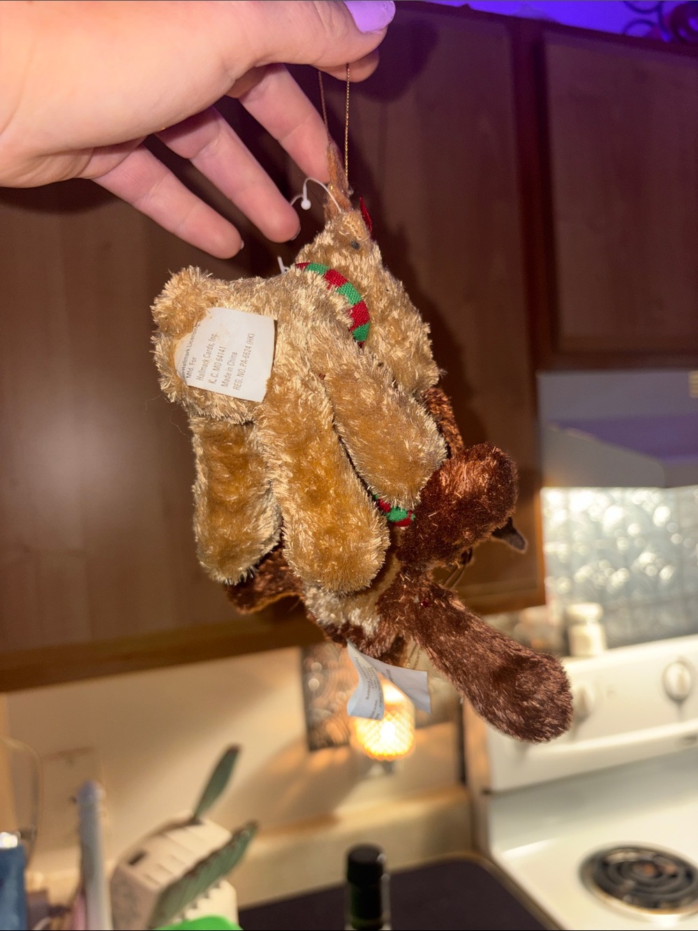 Hallmark Brown Plush Squirrel Holiday Ornament